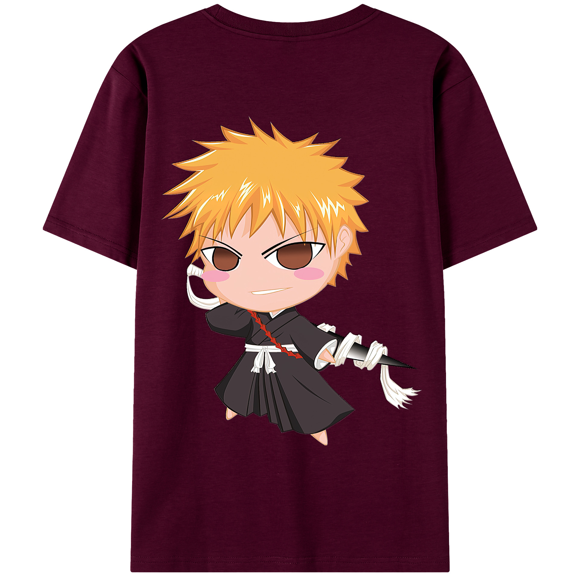 （画像用） ブリーチ 黒崎一護（くろさき いちご）BLEACH Kurosaki Ichigo レディース半袖Tシャツ(バックプリント)